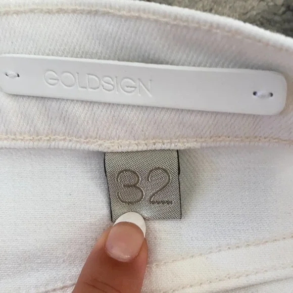 GOLDSIGN white jeans NWOT sz 32! - Picture 3 of 5
